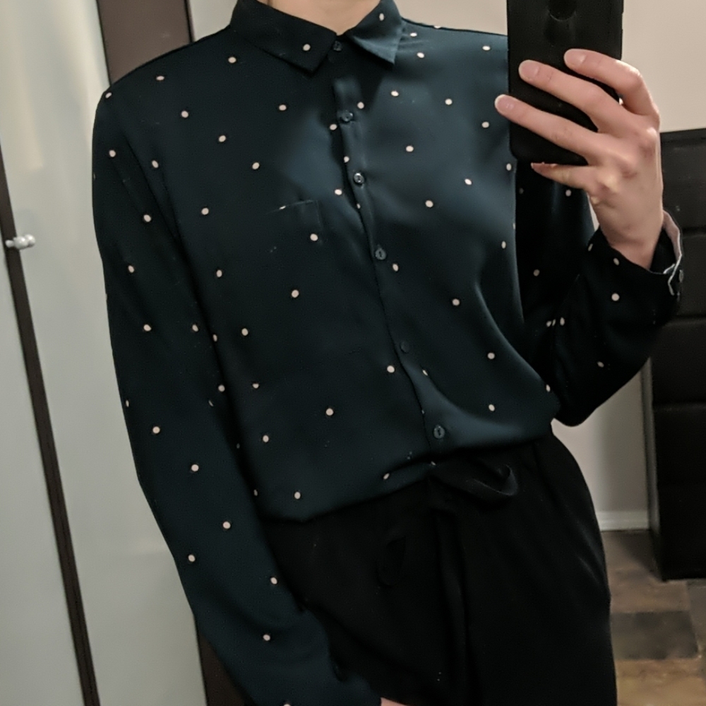 Dark green Zara blouse